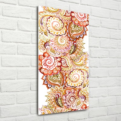 Modernes Acrylbild vertikal Ornamente