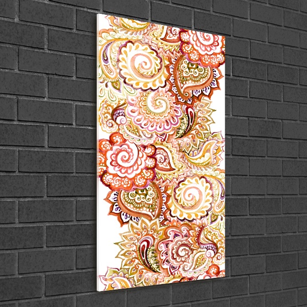 Modernes Acrylbild vertikal Ornamente