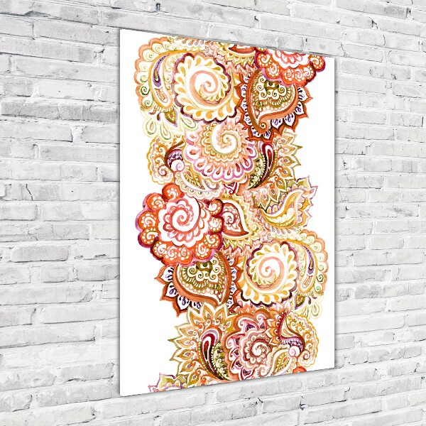 Modernes Acrylbild vertikal Ornamente