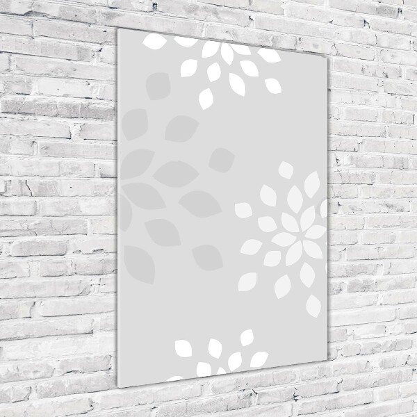 Bild auf Acrylglas vertikal Blumenmuster