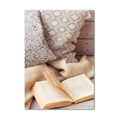 Acrylbild vertikal Entspannung mit einem Buch