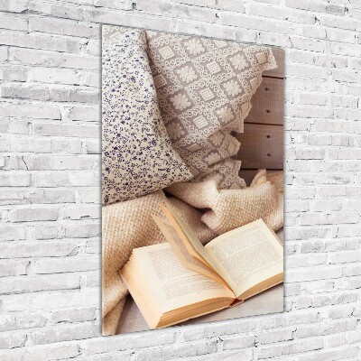 Acrylbild vertikal Entspannung mit einem Buch