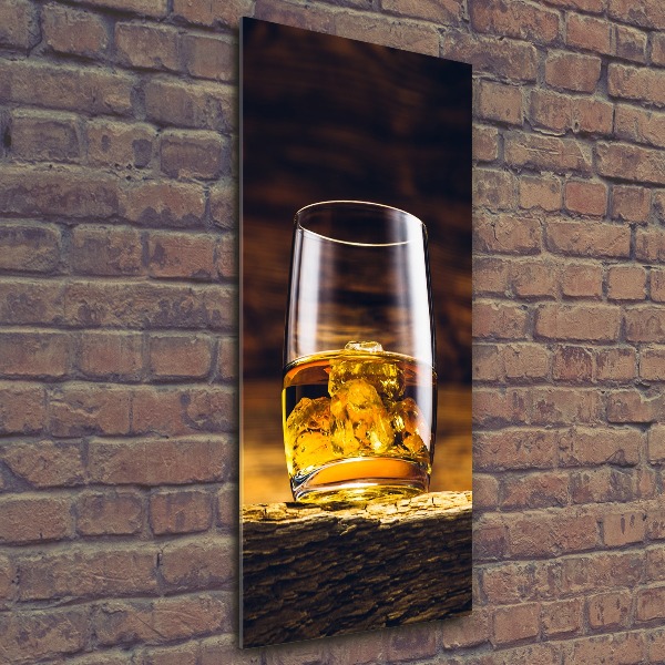 Bild auf Acrylglas vertikal Bourbon im Glas