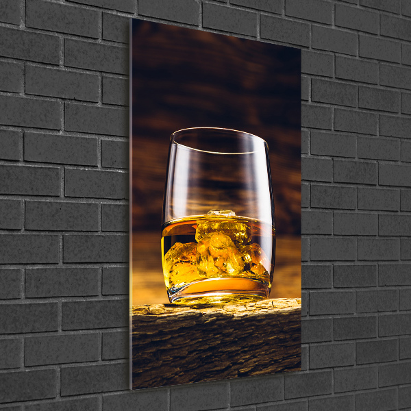 Bild auf Acrylglas vertikal Bourbon im Glas