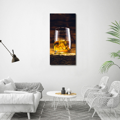 Bild auf Acrylglas vertikal Bourbon im Glas