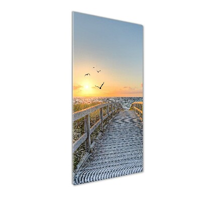Acrylbild vertikal Weg zum Strand