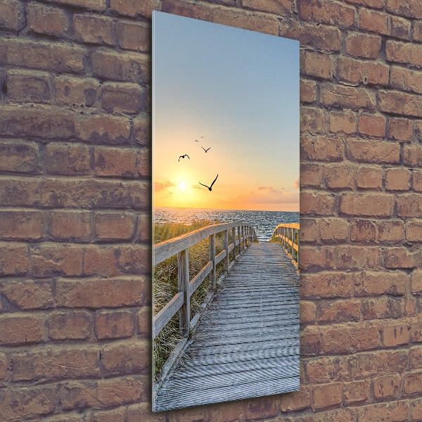 Acrylbild vertikal Weg zum Strand