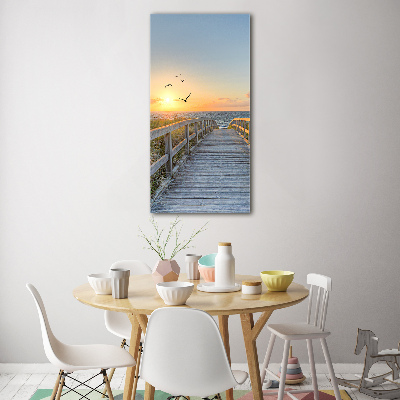 Acrylbild vertikal Weg zum Strand