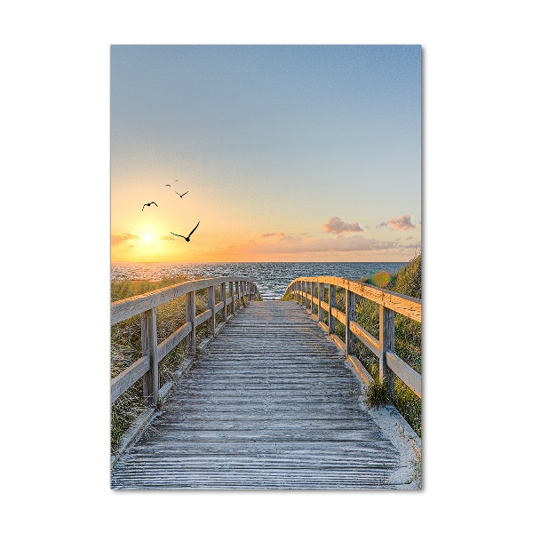 Acrylbild vertikal Weg zum Strand