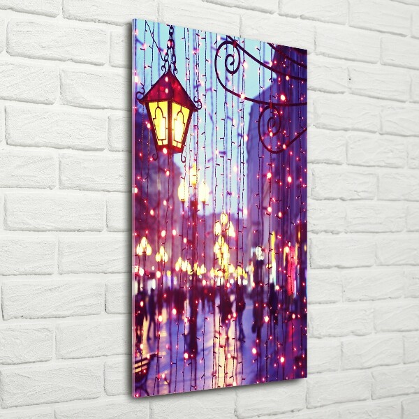 Bild auf Acrylglas vertikal Lichter in der Stadt