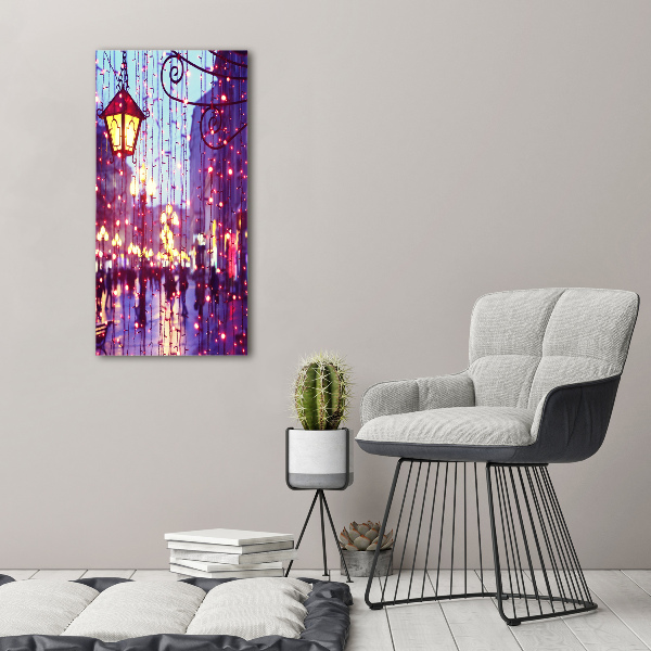 Bild auf Acrylglas vertikal Lichter in der Stadt