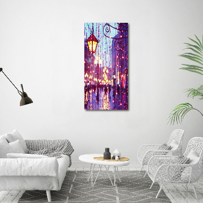 Bild auf Acrylglas vertikal Lichter in der Stadt