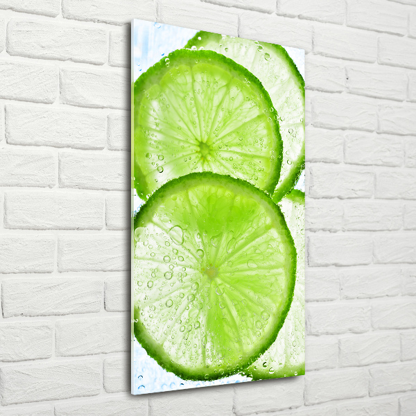 Modernes Acrylbild vertikal Kalk unter Wasser