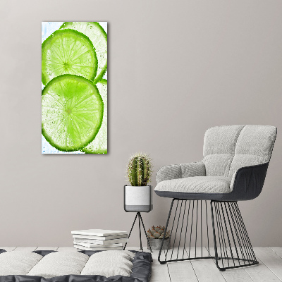 Modernes Acrylbild vertikal Kalk unter Wasser