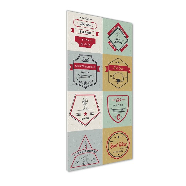 Acrylbild vertikal Skateboard-Schilder