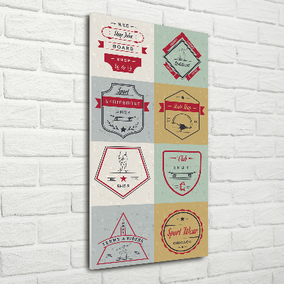 Acrylbild vertikal Skateboard-Schilder