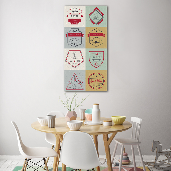 Acrylbild vertikal Skateboard-Schilder