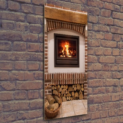 Bild auf Acrylglas vertikal Kamin