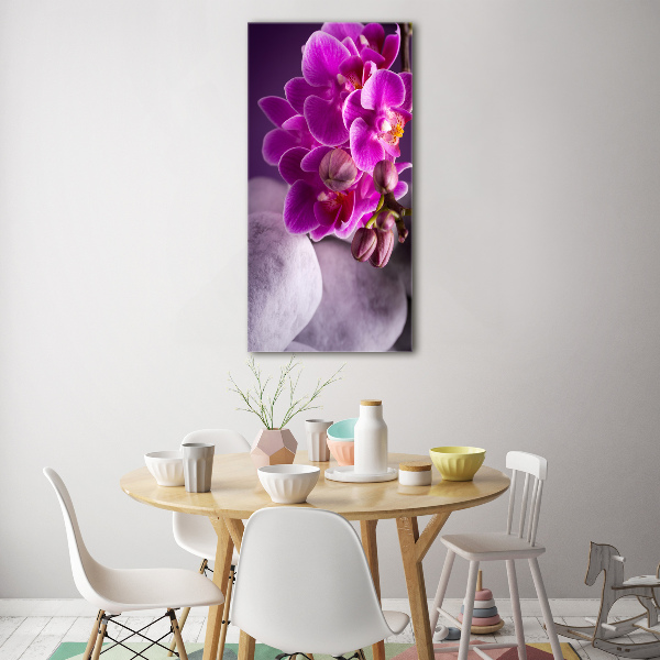 Plexiglasbilder vertikal Rosa Orchidee