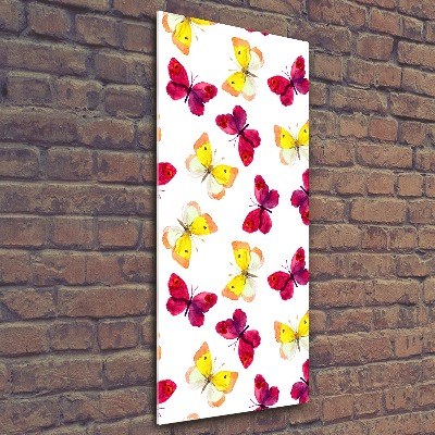 Plexiglasbilder vertikal Bunte Schmetterlinge