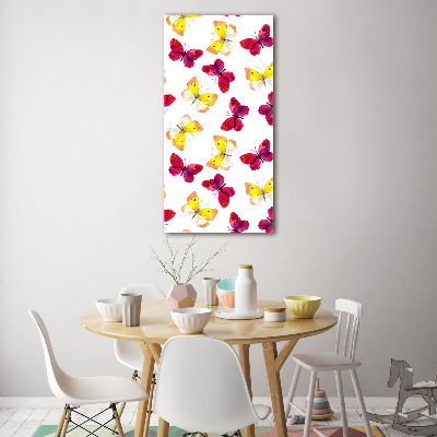 Plexiglasbilder vertikal Bunte Schmetterlinge