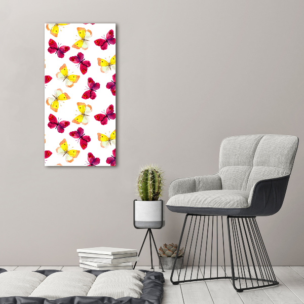 Plexiglasbilder vertikal Bunte Schmetterlinge