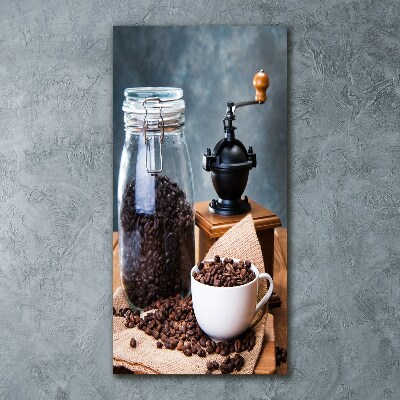 Acrylbild vertikal Kaffeemühle