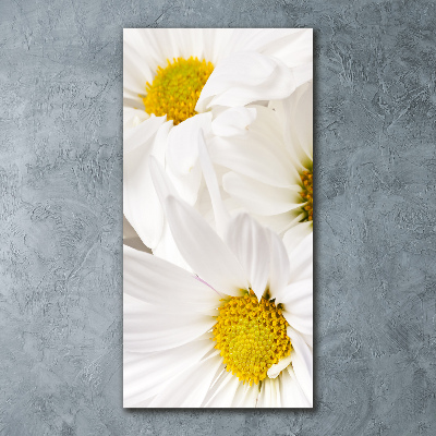 Acrylbild vertikal Gänseblümchen