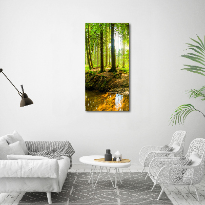 Bild auf Acrylglas vertikal Ein Bach im Wald