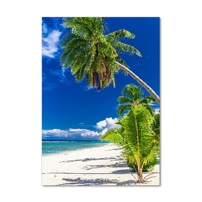 Modernes Acrylbild vertikal Tropischer Strand