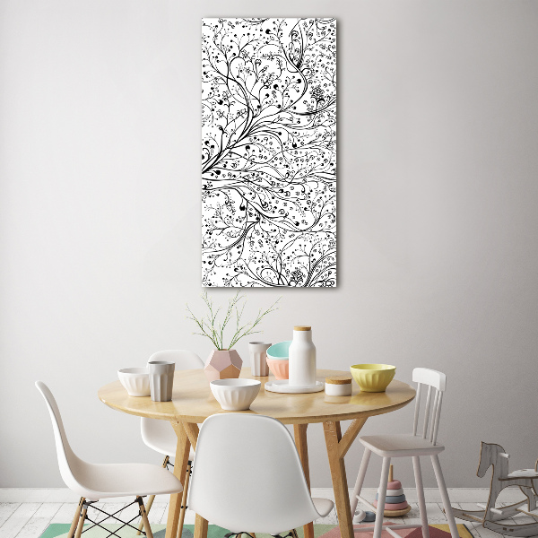 Acrylbild vertikal Zweige