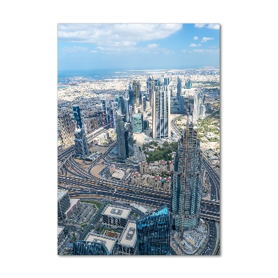 Modernes Acrylbild vertikal Wolkenkratzer