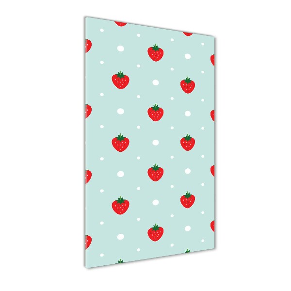 Bild auf Acrylglas vertikal Erdbeeren