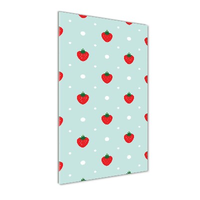 Bild auf Acrylglas vertikal Erdbeeren