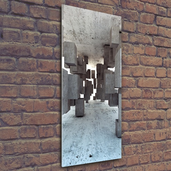 Plexiglasbilder vertikal Würfel aus Beton