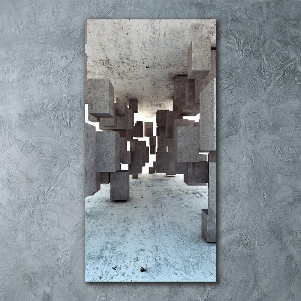 Plexiglasbilder vertikal Würfel aus Beton