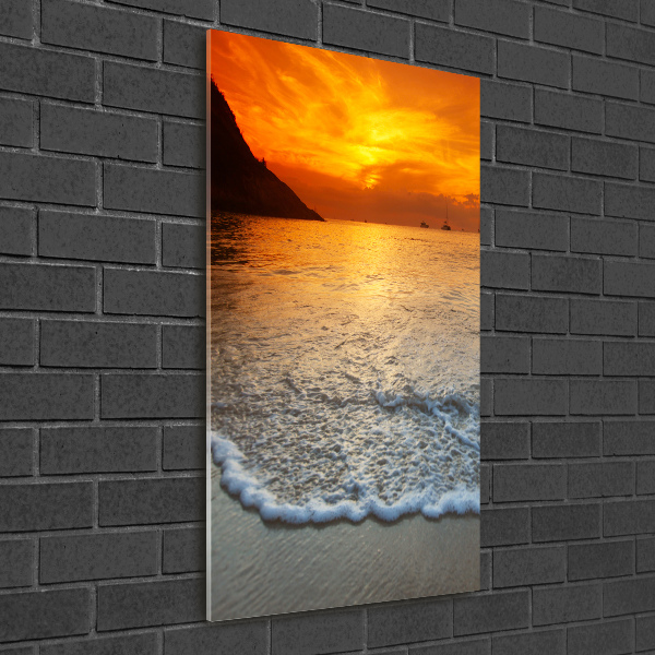 Bild auf Acrylglas vertikal Sonnenuntergang