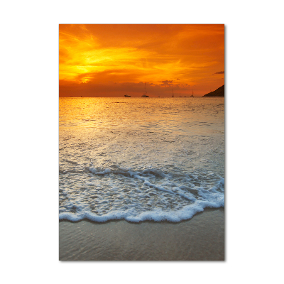 Bild auf Acrylglas vertikal Sonnenuntergang