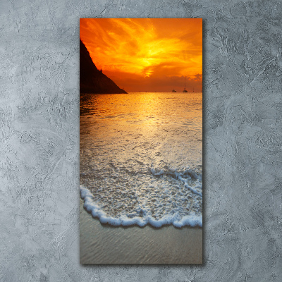 Bild auf Acrylglas vertikal Sonnenuntergang