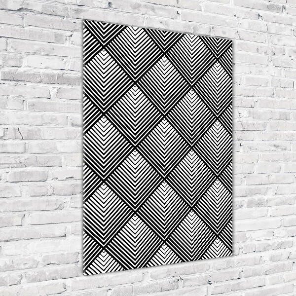 Acrylbild vertikal Geometrischer Hintergrund