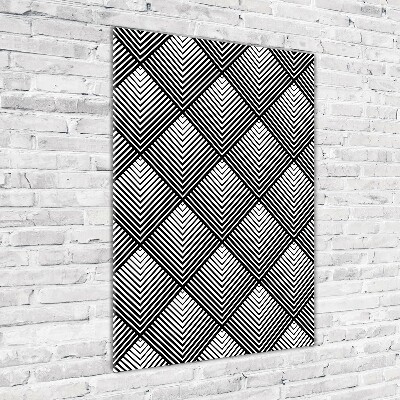 Acrylbild vertikal Geometrischer Hintergrund