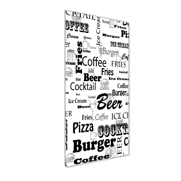 Plexiglasbilder vertikal Speisekarte