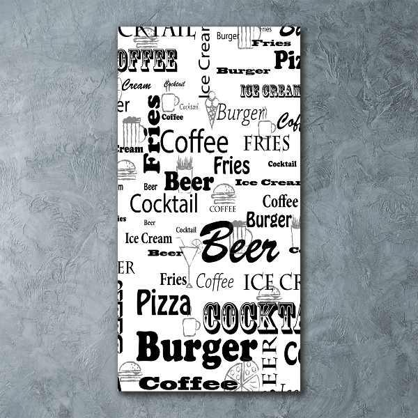 Plexiglasbilder vertikal Speisekarte