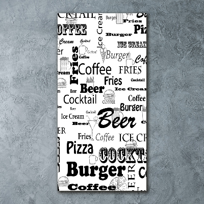 Plexiglasbilder vertikal Speisekarte