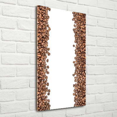 Modernes Acrylbild vertikal Kaffeebohnen