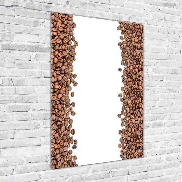 Modernes Acrylbild vertikal Kaffeebohnen