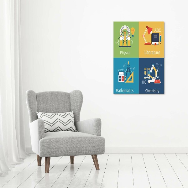 Plexiglasbilder vertikal Schulfächer