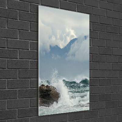 Acrylbild vertikal Rauhe See