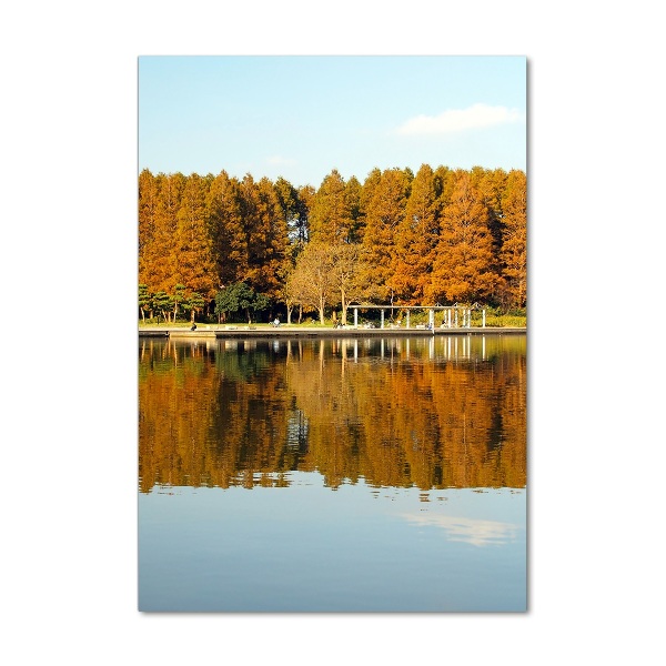 Bild auf Acrylglas vertikal Park im Herbst