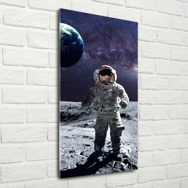 Modernes Acrylbild vertikal Astronaut